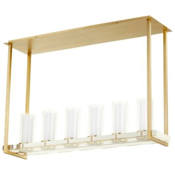 Cyan Design Large 6 Light 43 Inch Pendant Light in Aged Brass