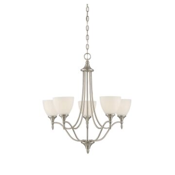Herndon Five Light Chandelier in Satin Nickel by Savoy House