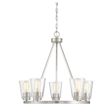 Calhoun Five Light Chandelier in Satin Nickel by Savoy House