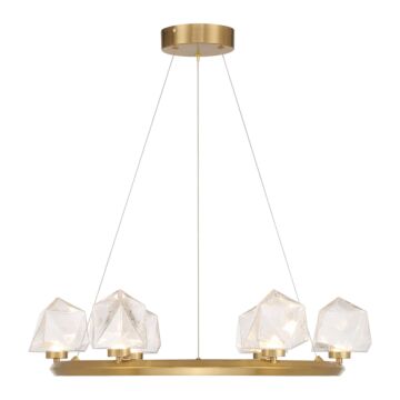 Castello 6-Light Chandelier in Warm Brass