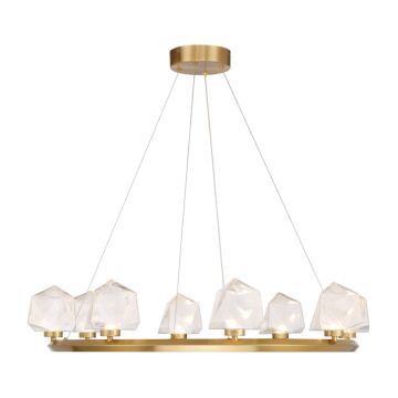 Castello 8-Light Chandelier in Warm Brass