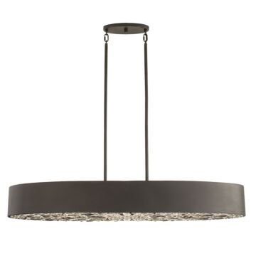 Azores Six Light Linear Chandelier in Black Cashmere by Savoy House