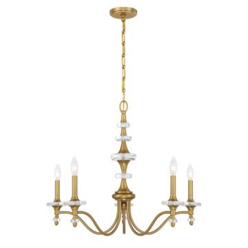 Champlain 5-Light Chandelier in Warm Brass