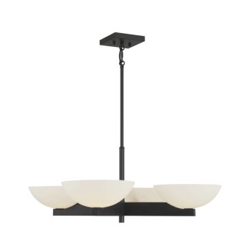Fallon Four Light Chandelier in Matte Black by Savoy House