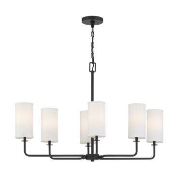 Powell 6-Light Linear Chandelier in Matte Black