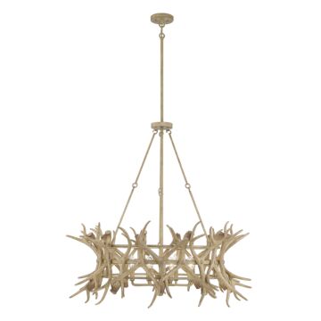 Daniels Eight Light Chandelier in Natural Antler by Savoy House