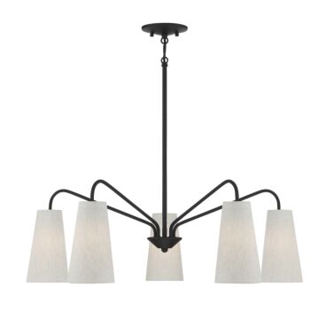 Edgewood 5-Light Chandelier in Matte Black
