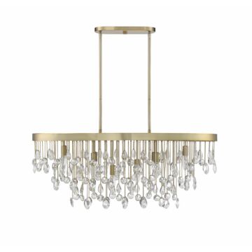 Savoy House Livorno 8 Light Oval Chandelier in Noble Brass