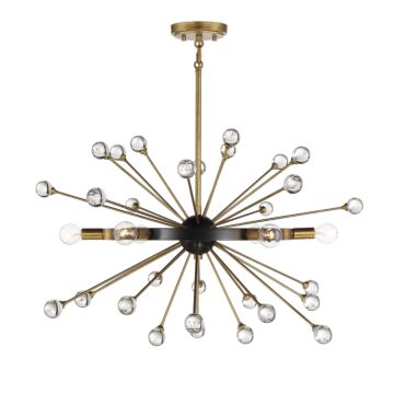 Ariel Six Light Chandelier in Como Blackith Gold by Savoy House