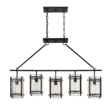 Glenwood Five Light Linear Chandelier in English Bronze by Savoy House