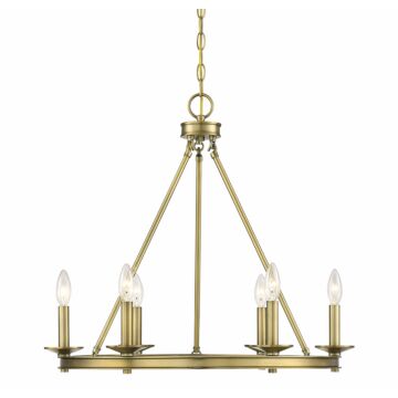 Middleton Six Light Chandelier in Warm Brass by Savoy House