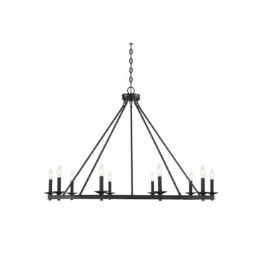 Middleton Ten Light Chandelier in Matte Black by Savoy House