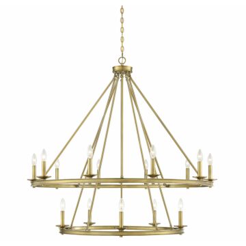 Middleton 15 Light Chandelier in Warm Brass by Savoy House