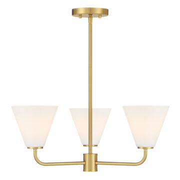 Blair 3-Light Chandelier in Warm Brass