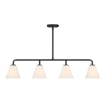 Blair 4-Light Linear Chandelier in Matte Black