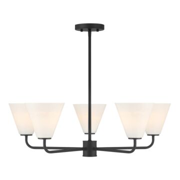 Blair 5-Light Chandelier in Matte Black