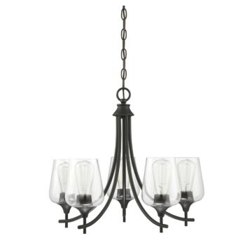 Octave Five Light Chandelier in English Bronze by Savoy House