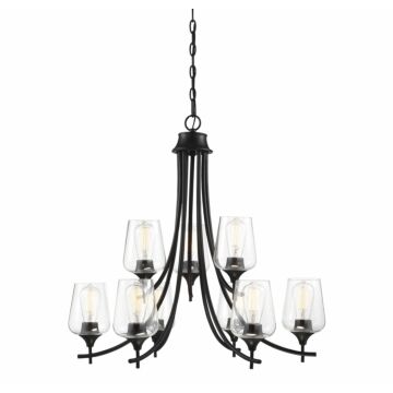Octave Nine Light Chandelier in Black by Savoy House
