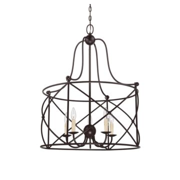 Savoy House Seneca 5 Light Pendant in English Bronze