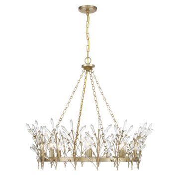 Orianna 8-Light Chandelier in Noble Brass