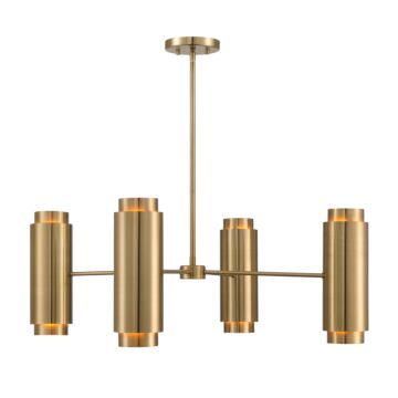 Lio Eight Light Chandelier in Noble Brass by Savoy House