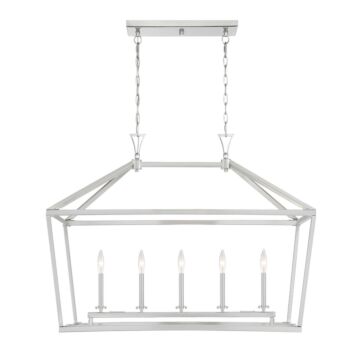 Townsend Five Light Linear Chandelier in Satin Nickel by Savoy House