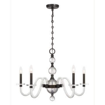 Aragon 5-Light Chandelier in Mediterranean Bronze