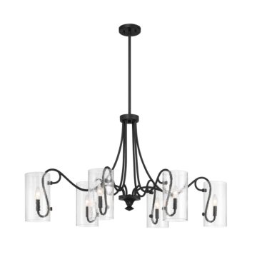 Calgary Six Light Chandelier in Matte Black by Savoy House