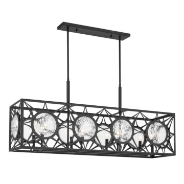 Balfour 8-Light Linear Chandelier in Matte Black