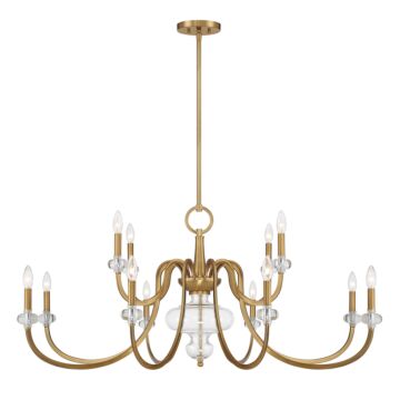 Bergdorf 12 Light Chandelier in Warm Brass by Savoy House