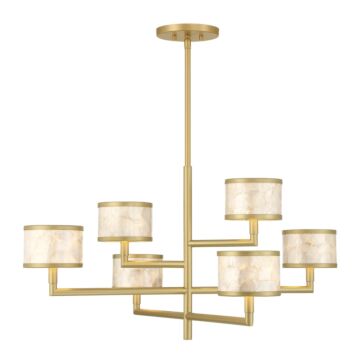 Mariquita 6-Light Chandelier in Spun Gold by Breegan Jane