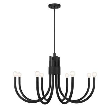 Sorrento Eight Light Chandelier in Matte Black by Savoy House
