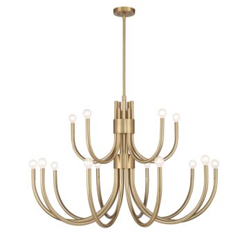 Sorrento 15 Light Chandelier in Noble Brass by Savoy House