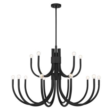 Sorrento 15 Light Chandelier in Matte Black by Savoy House