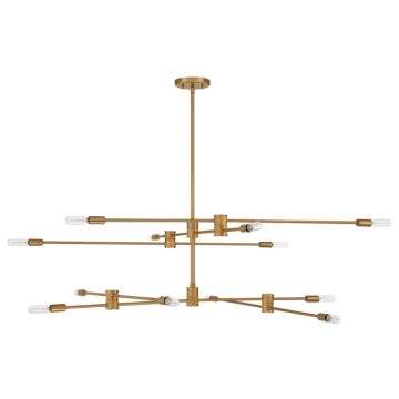 Lyrique 12 Light Chandelier in Warm Brass by Savoy House