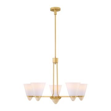 Kohlman 5-Light Chandelier in Warm Brass