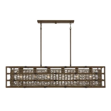 Treviso 6-Light Linear Chandelier in Grapevine