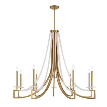 Helen Nine Light Chandelier in Warm Brass by Savoy House