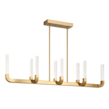 Del Mar LED Linear Chandelier in Warm Brass by Savoy House