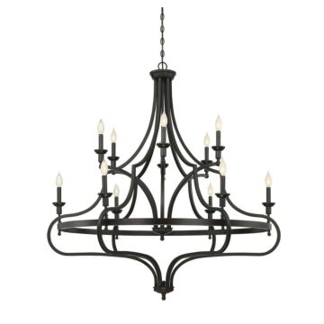 Shields 12 Light Chandelier in English Bronze by Savoy House