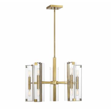 Winfield Ten Light Chandelier in Warm Brass by Savoy House