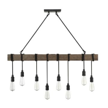 Burgess Eight Light Linear Chandelier in Durango by Savoy House