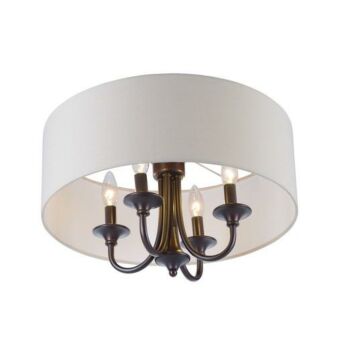 Bongo Four Light Semi Flush Mount Pendant in Oil Rubbed Bronze by Maxim