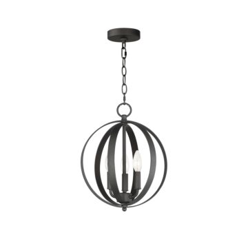Provident Three Light Chandelier in Black by Maxim