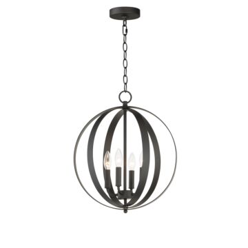 Provident Four Light Chandelier in Black by Maxim