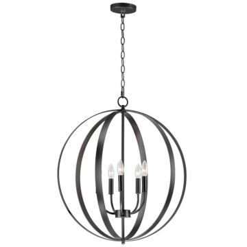 Provident Five Light Chandelier in Black by Maxim