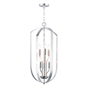 Provident Six Light Chandelier in Satin Nickel by Maxim