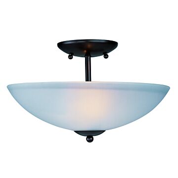 Logan Two Light Semi Flush Mount in Oil Rubbed Bronze by Maxim
