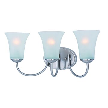 Logan Three Light Bath Vanity in Satin Nickel by Maxim