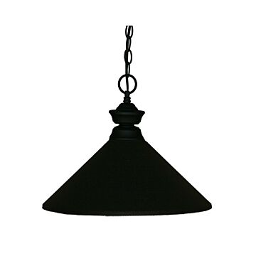 Z-Lite Pendant Lights 1-Light Pendant Light In Matte Black